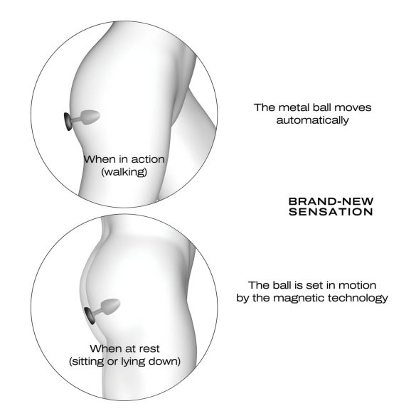 Dorcel - kuulidega, kaugjuhitav anaalvibraator M - (must)