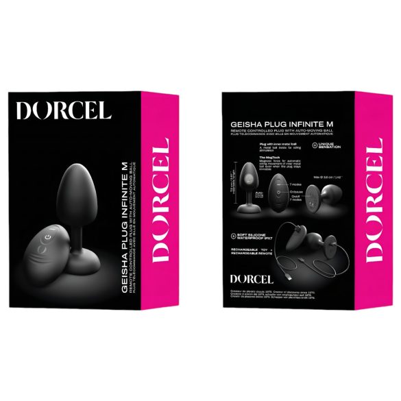 Dorcel - kuulidega, kaugjuhitav anaalvibraator M - (must)