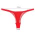 Panty Rose - roosi sisse peidetud stringid - punane (S-L)