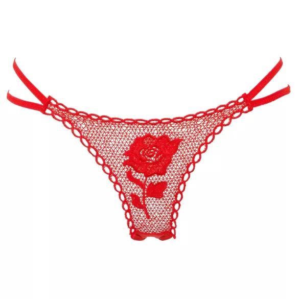 Panty Rose - stringtanga roosivarres - punane (S-L)