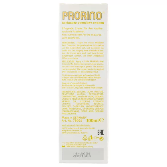 HOT Prorino - anaalkreem - hooldav - 100ml