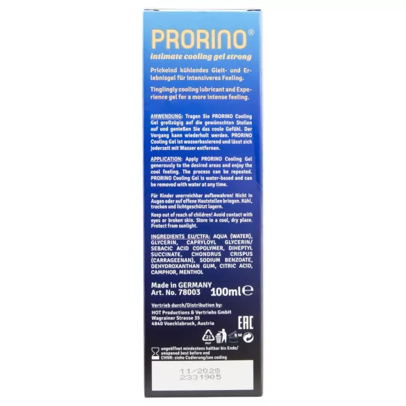 HOT Prorino - meeste intiimkreem - jahutav efekt - 100ml