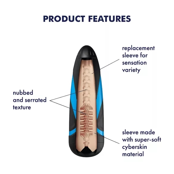 Satisfyer Sleeve Tornado Bliss - masturbaatori sisetükk