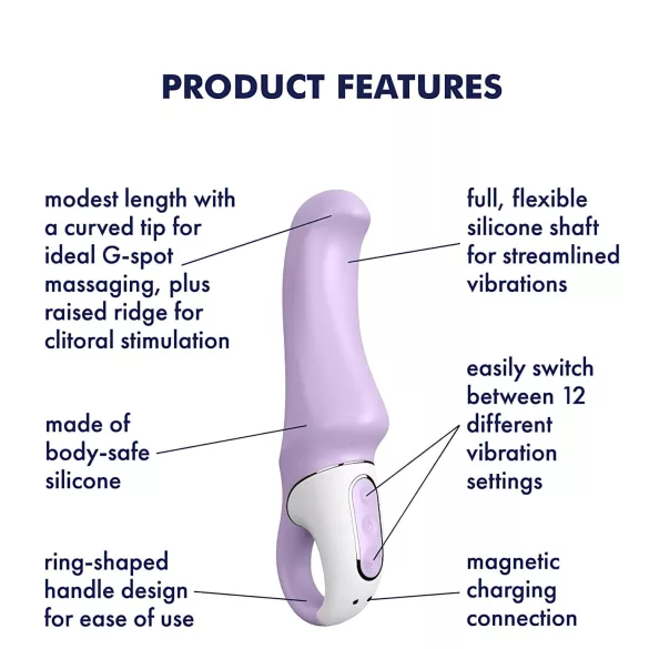 Satisfyer Charming Smile - veekindel akuga G-punkti vibraator (lilla)