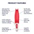 Satisfyer Power Flower - laetav, veekindel vibraator (punane)