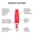 Satisfyer Power Flower - akuga, veekindel vibraator (punane)
