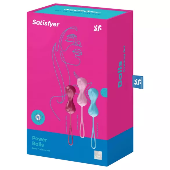 Satisfyer Power Balls - geishakuulide komplekt 3 tk - liikuva kuuliga