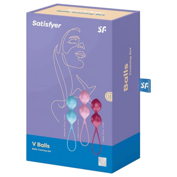 Satisfyer V Balls - geišakuulide duo komplekt - 3-osaline sett