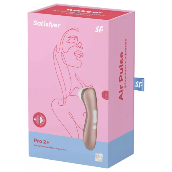 Satisfyer Pro 2+ - akuga kliitorivibraator (pruun)