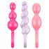 Satisfyer Booty Call - anaaliplugide komplekt - värviline (3-osaline)