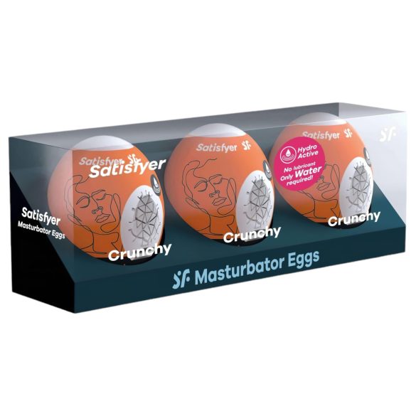Satisfyer Egg Crunchy - munakujuline masturbaatorite komplekt 3 tk