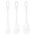 Satisfyer Yoni Power 1 - geišapallide komplekt - valge (3 tk)