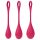 Satisfyer Yoni Power 1 - punane geishapallide komplekt (3 osa)
