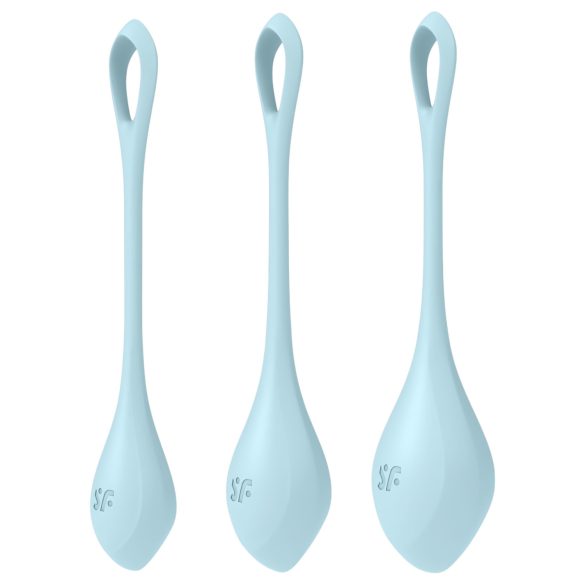Satisfyer Yoni Power 2 - geishakuulide komplekt - sinine (3-osaline)