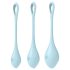 Satisfyer Yoni Power 2 - geishakuulide komplekt - sinine (3-osaline)