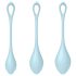 Satisfyer Yoni Power 2 - geishakuulide komplekt - sinine (3-osaline)