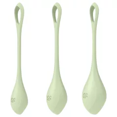   Satisfyer Yoni Power 2 - geishakuulide komplekt - roheline - 3-osaline