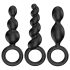 Satisfyer Booty Call - anaaltappide komplekt - must (3-osaline)