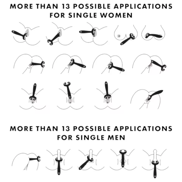 Satisfyer Endless Fun - akuga, veekindel paarivibraator (must)