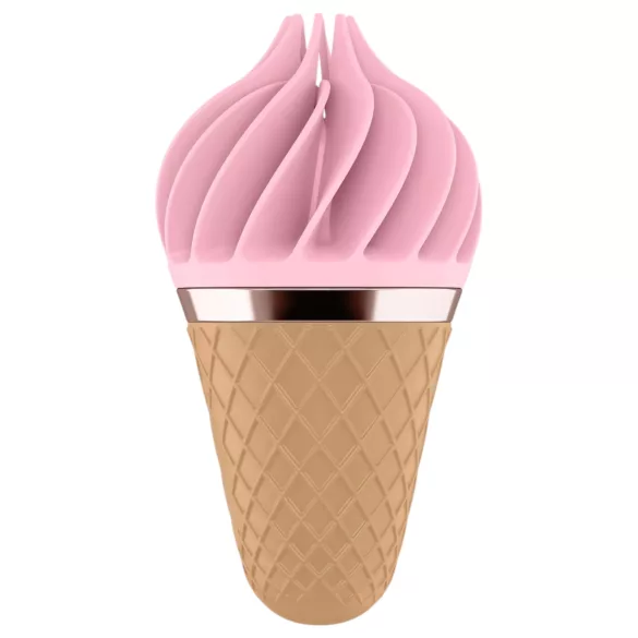 Satisfyer Sweet Treat - akuga, pöörlev kliitorivibraator (roosa-pruun)