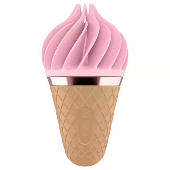 Satisfyer Sweet Treat - akuga, pöörlev kliitorivibraator (roosa-pruun)