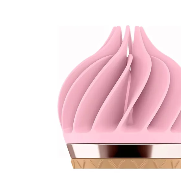 Satisfyer Sweet Treat - akuga, pöörlev kliitorivibraator (roosa-pruun)