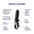 Satisfyer Hot Passion - rakendusega juhitav soojendusega anaalvibraator (must)