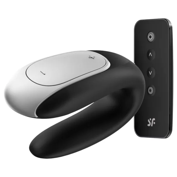 Satisfyer Double Fun - rakendusega juhitav paarivibraator (must)