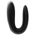 Satisfyer Double Fun - nutikas, veekindel paarivibraator (must)