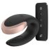 Satisfyer Double Love - nutikas, puldiga paarivibraator (must)