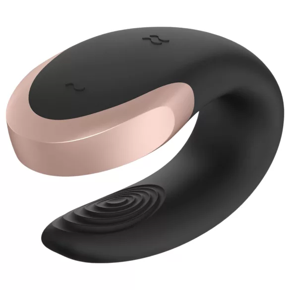 Satisfyer Double Love - rakenduse ja puldiga paarivibraator (must)