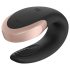 Satisfyer Double Love - nutikas, puldiga paarivibraator (must)