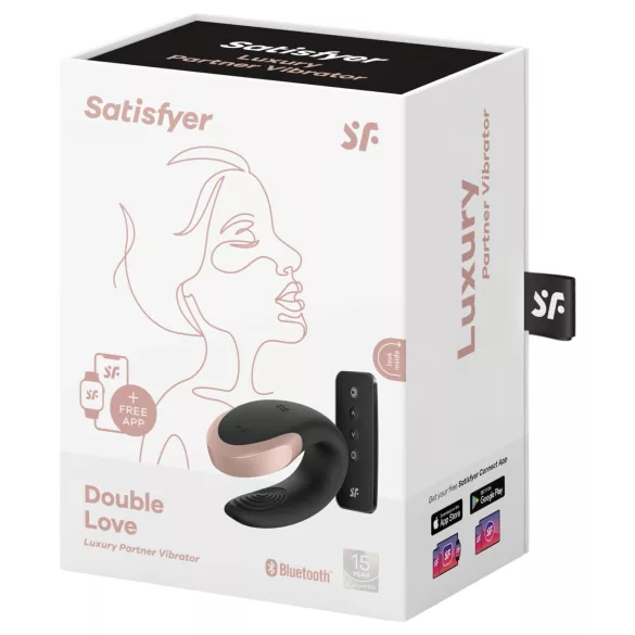Satisfyer Double Love - rakenduse ja puldiga paarivibraator (must)