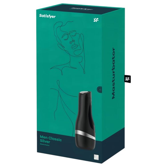 Satisfyer Men Classic - meeste masturbaator vaakumiga - hõbedane