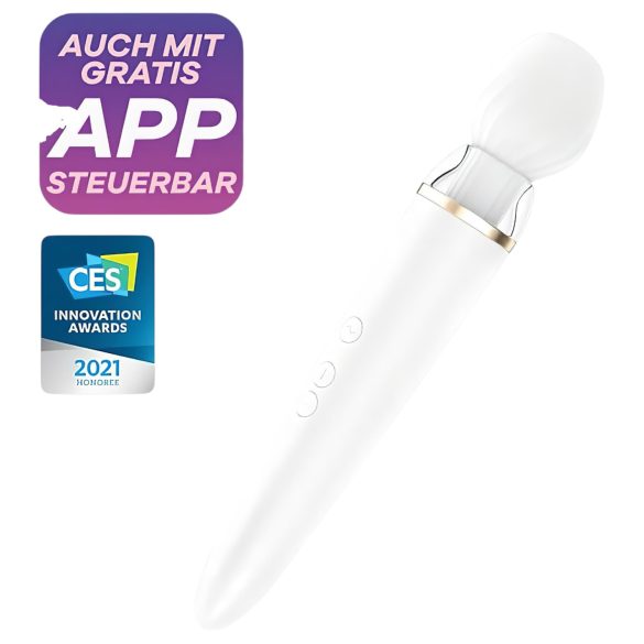 Satisfyer Double Wand-er - nutikas massaaživibraator - valge