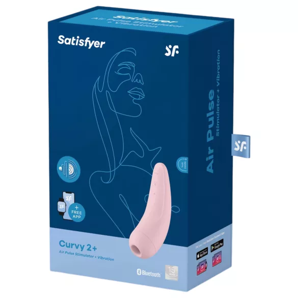 Satisfyer Curvy 2+ - kliitoristimulaator õhulainetega - roosa