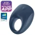 Satisfyer Strong One - rakendusega juhitav vibreeriv peeniserõngas meestele (sinine)