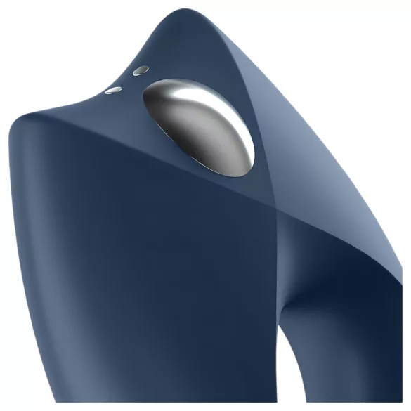 Satisfyer Royal One - rakendusega juhitav vibreeriv peenisering meestele (sinine)