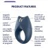 Satisfyer Royal One - nutikas meeste rõngas (sinine)