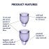 Satisfyer Feel Confident - menstruaalanumate komplekt (lilla)