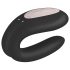 Satisfyer Double Joy - nutikas veekindel paaride vibraator (must)