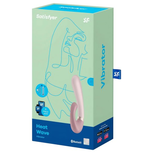 Satisfyer Heat Wave - soojendusega vibreeriv vibraator - kaugjuhitav - beež