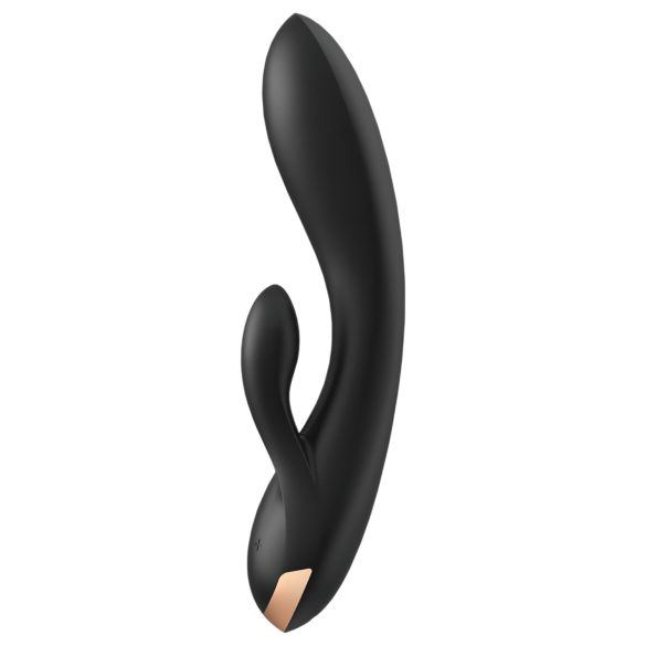 Satisfyer Double Flex - kliitorivibraator painduva varrega - must