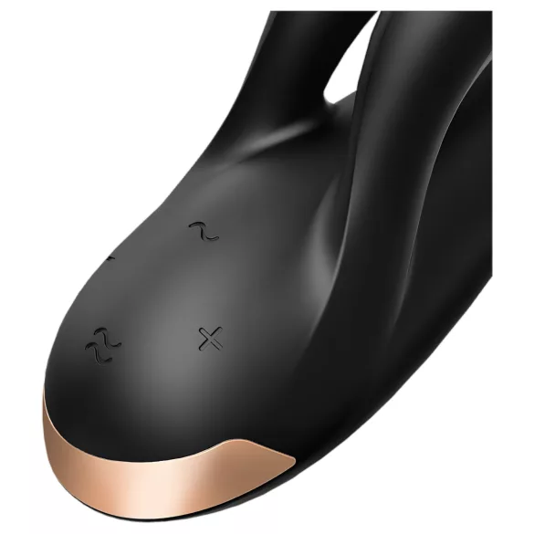 Satisfyer Double Flex - rakendusega juhitav kliitoriharudega vibraator (must)