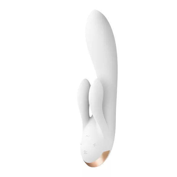 Satisfyer Double Flex - rakendusega juhitav kliitorivarrega vibraator (valge)