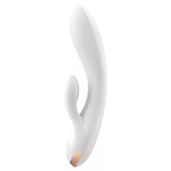 Satisfyer Double Flex - rakendusega juhitav kliitorivarrega vibraator (valge)