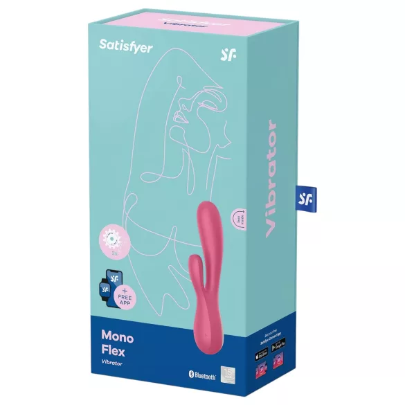 Satisfyer Mono Flex - vee- ja nutikindel vibreeriv vibraator - punane