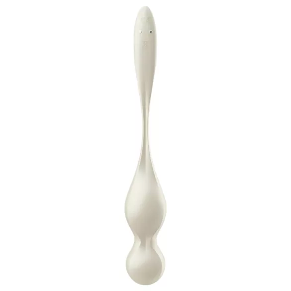 Satisfyer Love Birds 1 - rakendusega juhitav vibreeriv geishapall (valge)