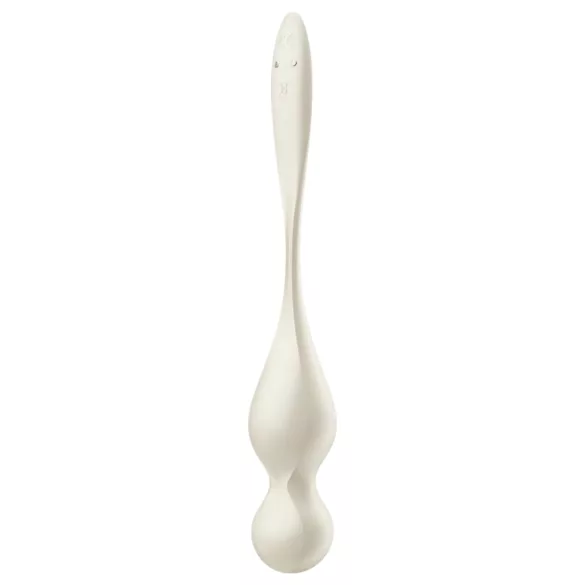 Satisfyer Love Birds 1 - rakendusega juhitav vibreeriv geishapall (valge)