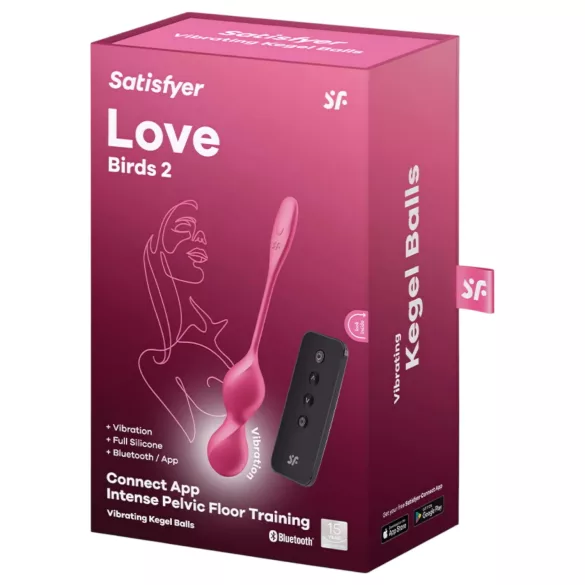 Satisfyer Love Birds 2 - rakendusega juhitav vibreeriv geishakuul (roosa)